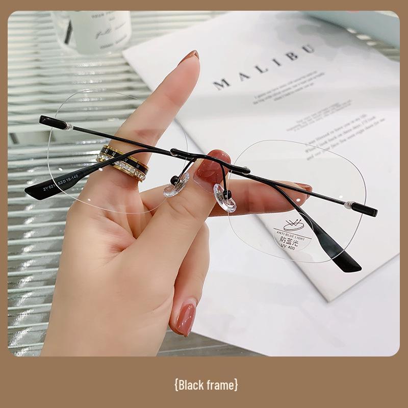 Pure Desire Women s Frameless Gold Wire Square Photochromic Glasses