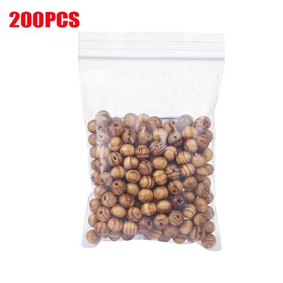 200 teile/los 8mm Vintage Natürliche Große Loch Holz Perlen Fit Halskette Armband Charme Lose Holz Spacer Perlen für diy Schmuck Machen