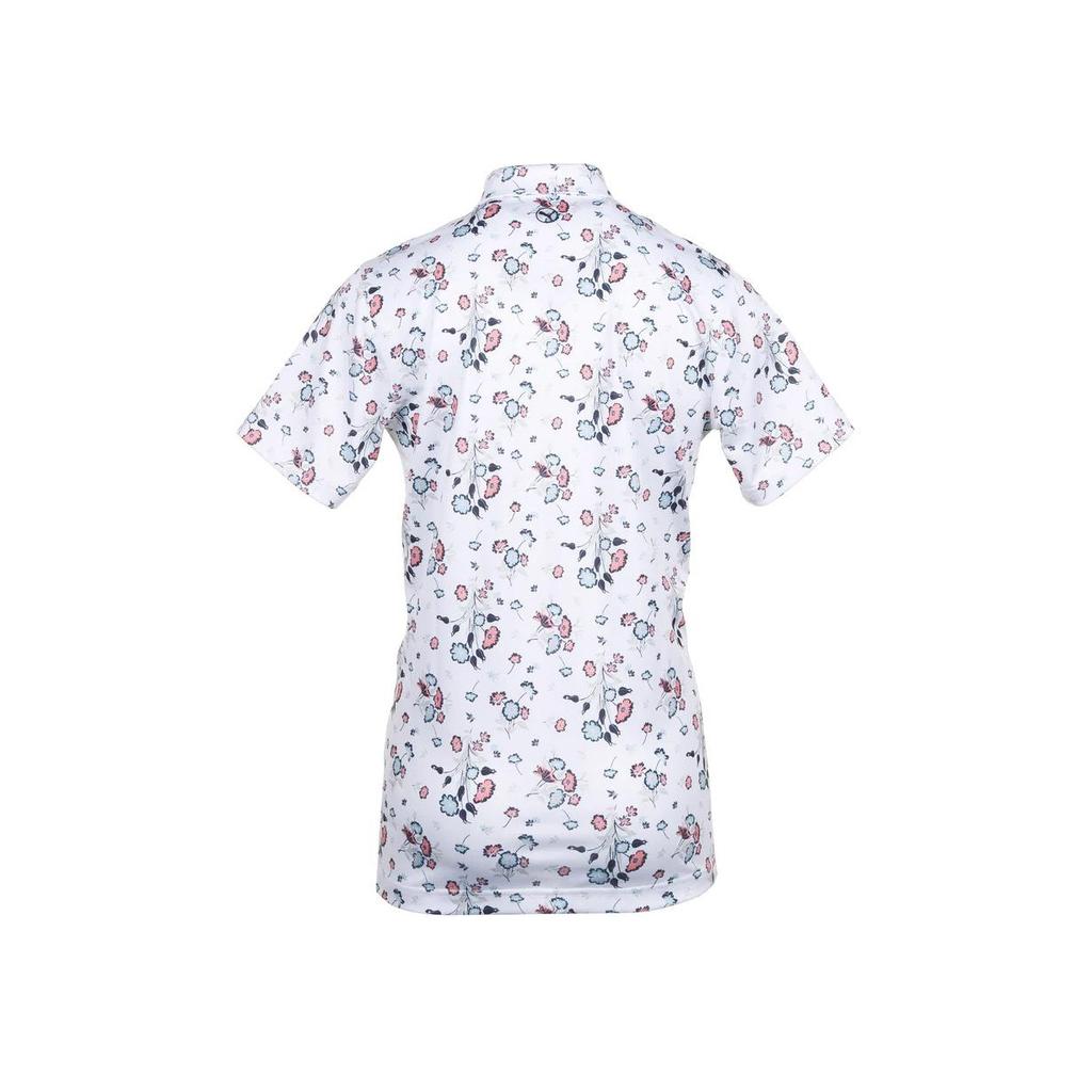 Puma Golf Heirloom Mesh Moisture-Wicking Quick-Dry Breathable All-Over Print Polo Shirt Men Polo Shirts White 624489-02