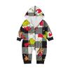 Parent-Christmas Printed Parent-Child Hooded Zip One-piece