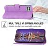 DIERFENG DF-03 Stand Phone Case for Samsung Galaxy A22 5G (EU Version),Lines Imprinted PU Leather Wallet Cover