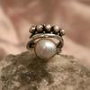1Pc Imitation Pearl Ring, Retro Exaggerated and Simple Style Ring
