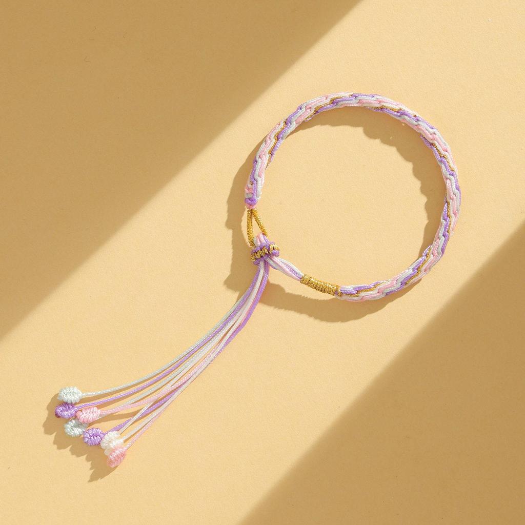Dragon Boat Festival Tassel Pendant: Five-Color Pink Zongzi String with Gourd for Peace and Health