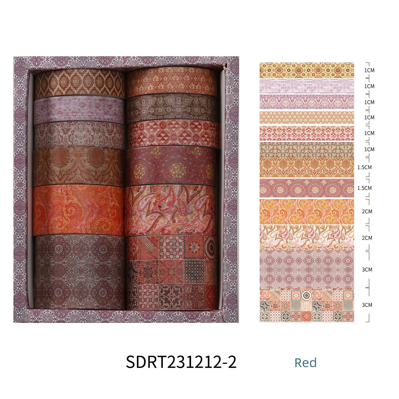 

12 шт. экзотические очаровательные бумажные ленты васи, набор ретро цветочных клейких маскирующих лент, декоративные наклейки, дневник, сделай сам