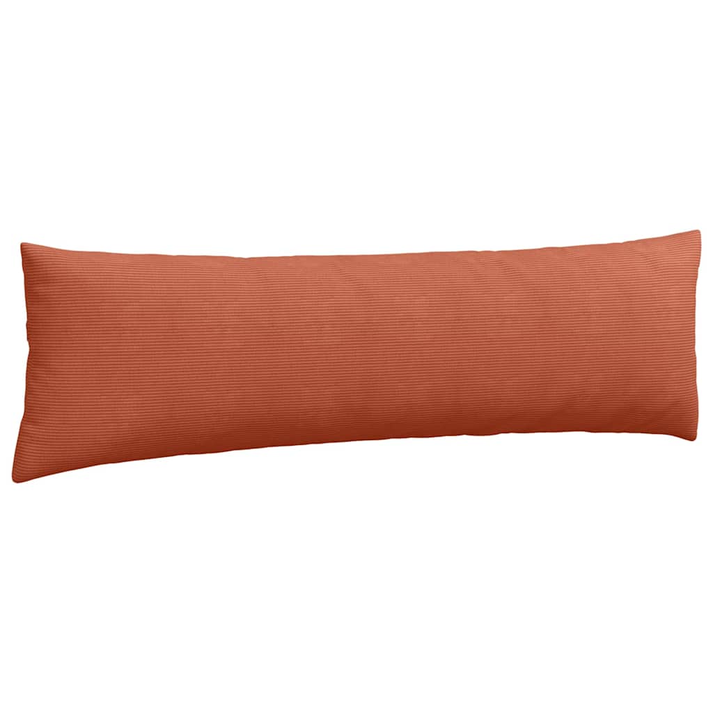 2 Piece Sofa Cushions Red Orange 145 X 40 Cm Corduroy Fabric