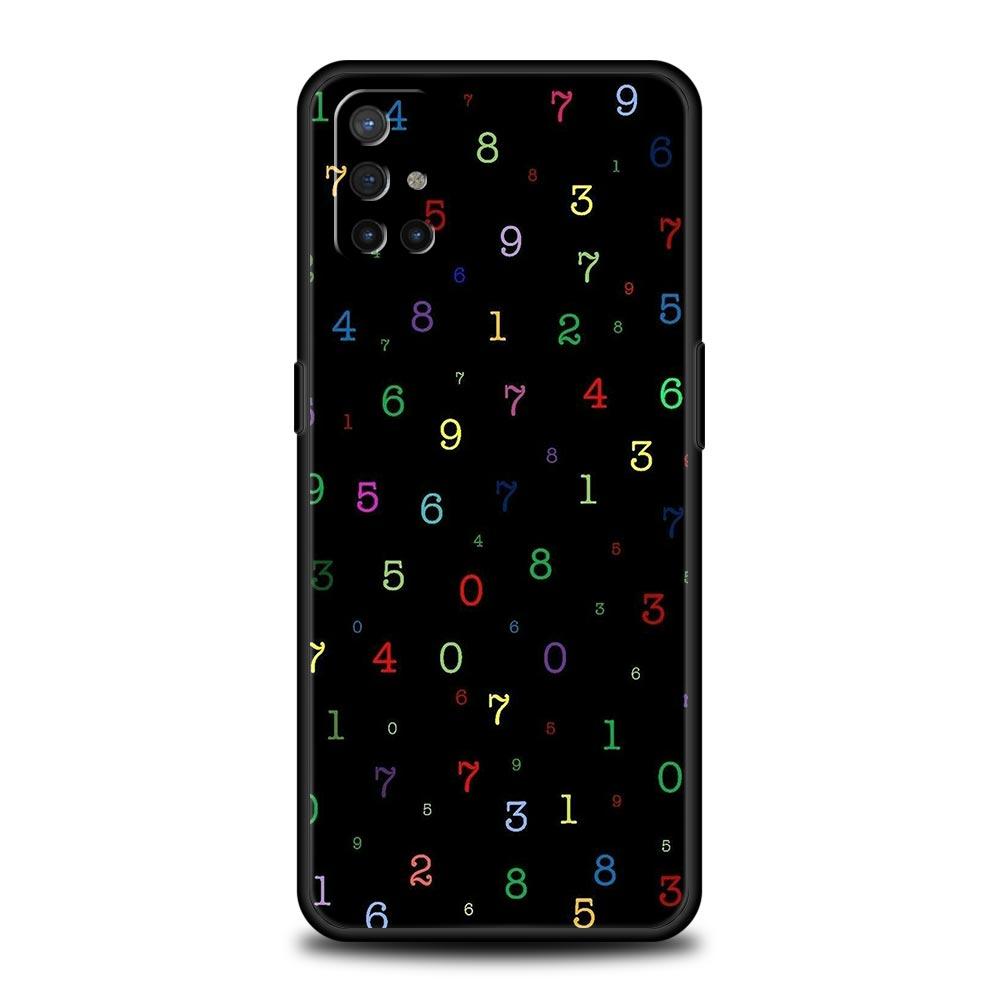 Phone Case For Oneplus 13R 13 12 10T 11 R10 Nord N100 N200 N10 9 9R CE 2 3 Z Pro Lite 5G Soft TPU Cover Number Pattern Funda Bag