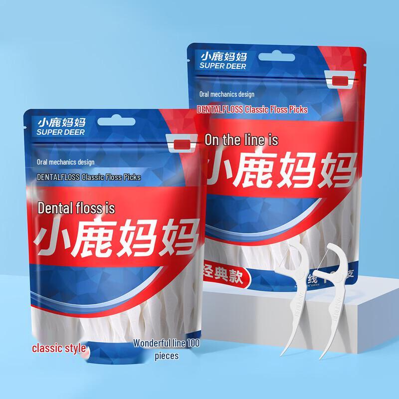 FAWNMUM Classic Dental Floss Sticks Family Pack