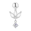 Titanio ASTM F136 G23 Fiore Luna Farfalla Piercing Senza Filettatura Spillo Fulmine Push-in Stud per Labbra Daith Conch Orecchino 16G 18G 20G
