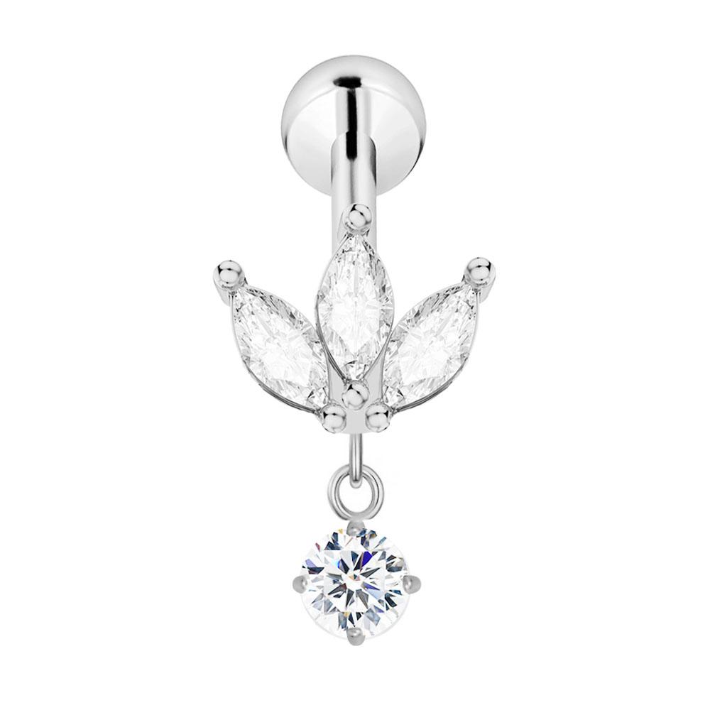 

ASTM F136 G23 Titanium Flower Moon Butterfly Threadless Piercing Lightning Pin Push in Lip Stud Daith Conch Earring 16G 18G 20G 16G 1.2x8mm