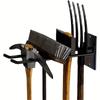 2pcs Wall-Mounted Metal Tool Rack, Multi-Functional Garage Garden Shelf, Fits Shovels Rakes Brooms, Durable Iron Storage Hooks