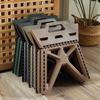 Folding Step Stool Strong Load-bearing Heavy-Duty Chair Travel Use Compact Collapsible Chair