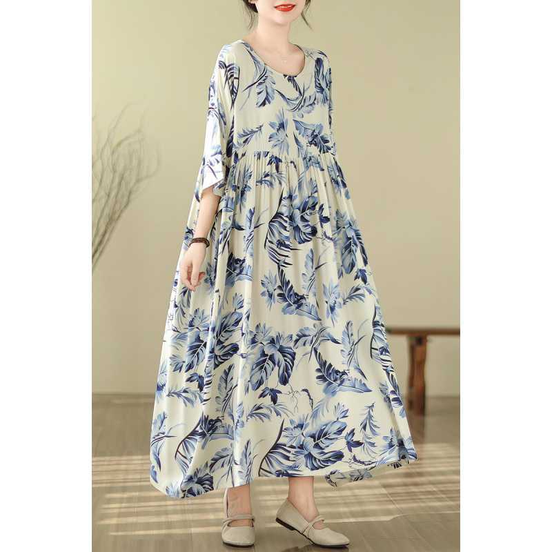 

Винтажное платье для путешествий в курортном стиле One Size синий