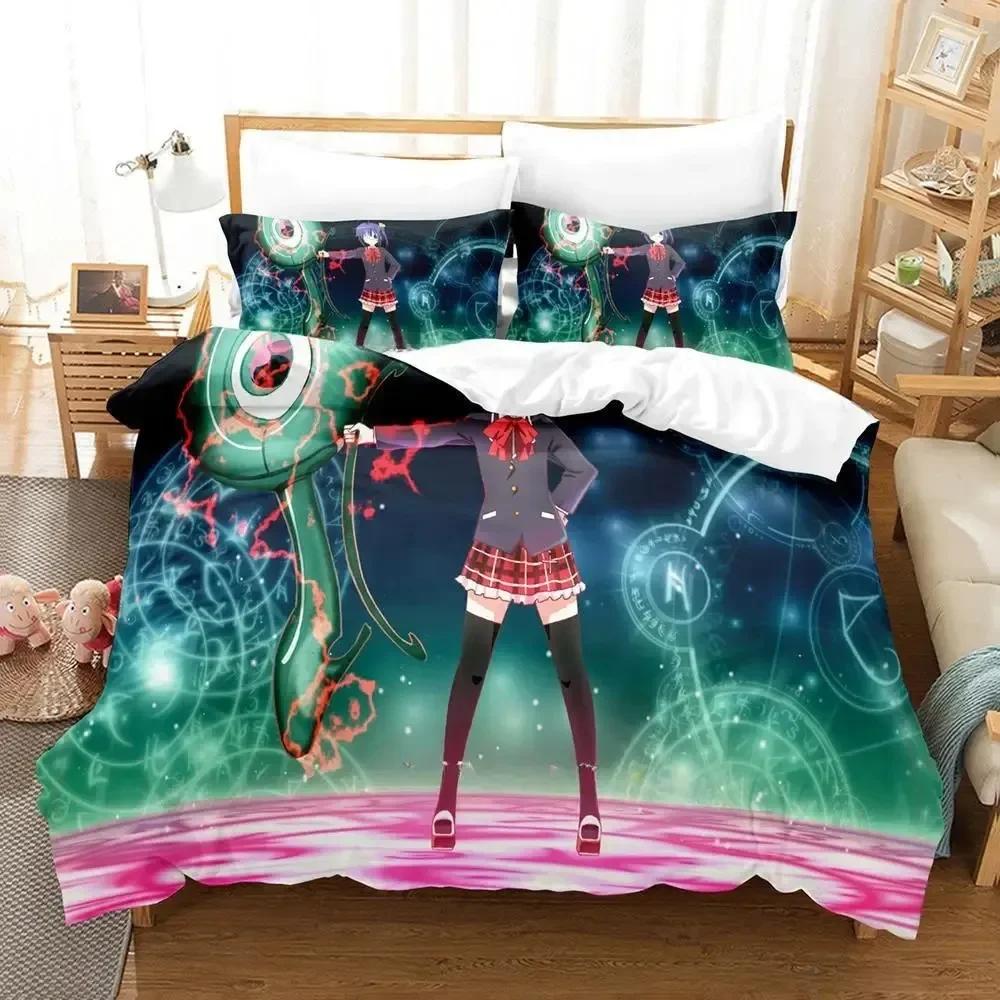 Love Chunibyo Other Delusions Beding Set Printed Bed Linen Set With Pilowcase Bed Soft Duvet Cover Single Double Quen Super King-Sized Dimensionsd