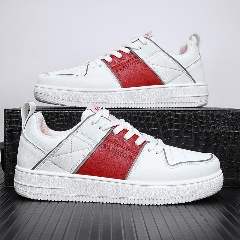 

Мужские и женские повседневные туфли белого цвета, роскошные брендовые дизайнерские спортивные туфли из натуральной кожи, модные мужские туфли на шнуровке из вулканизированной стали 36