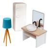 1/5Pc Dollhouse Simulation Washbasin Tub Toilet Model Freely Combined Bathroom Decor Dolls House Miniature Furniture Accessories