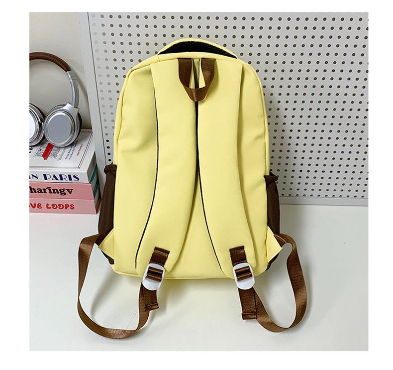 Large Capacity Backpack for Primary and Junior High Students - Durable Color Block Design for Outings, Third and Fourth Grade
