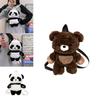 Cartoon Plush Bear Backpack With Soft Fabric For Casual Travel And Day Trips