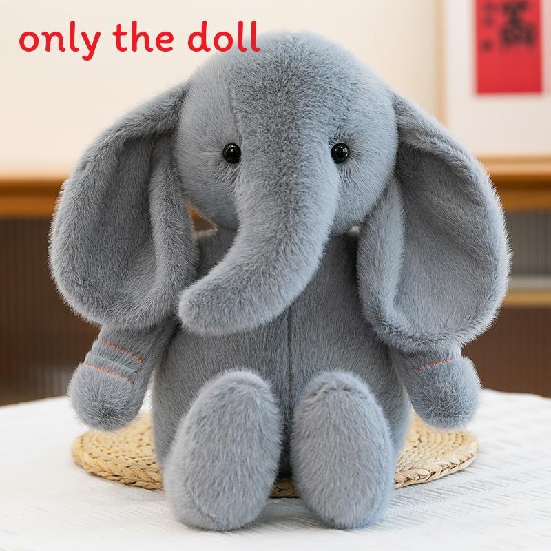 

Elephant Plush Toy For Kids Sleep Comfort With Soft Pp Cotton Filling 28cm серый