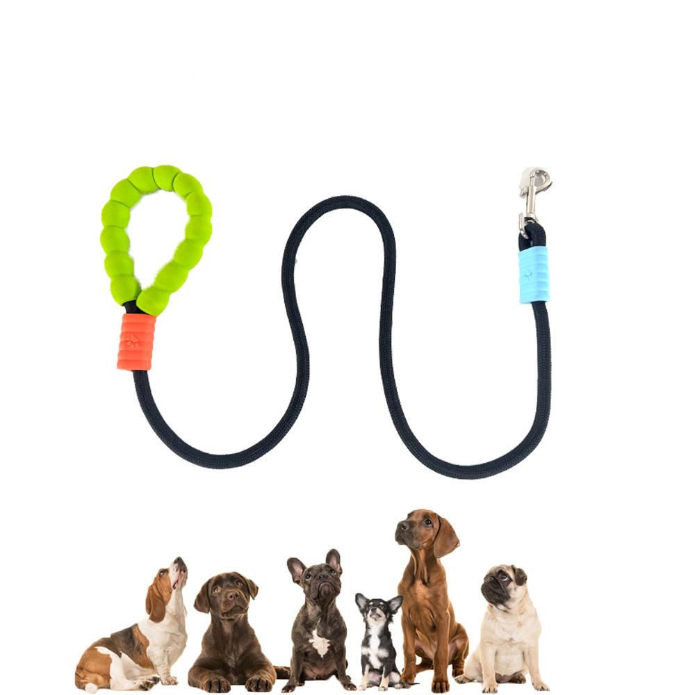 Pet traction rope Color dopamine non-slip hand anti-riot round rope Dog race traction rope