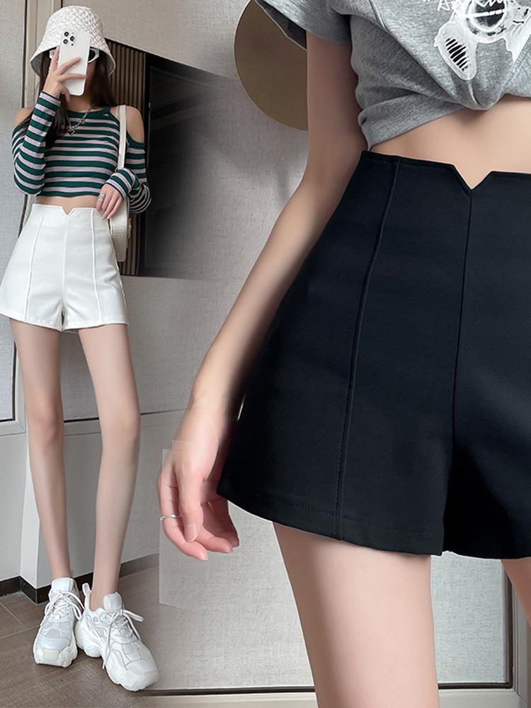 2024 Sommer A-Linien High-Waist Weitbein-Shorts für zierliche heiße Mädchen