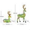 2 Pieces Reindeer Statues Figurines Vivid European Deer Lover Sculpture Table Centerpiece for