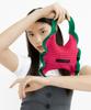 Pleatsmama Ruffle Mini Tote Bag Pink Green