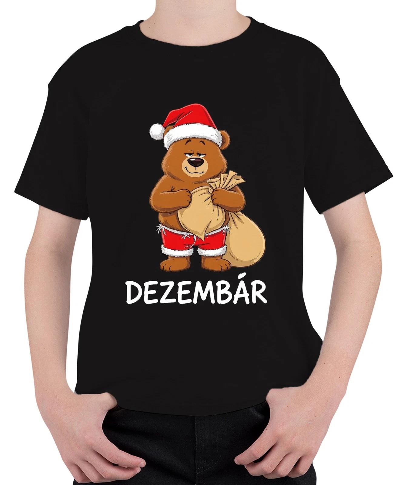 DEZEMBÄR Weihnachtsbär Cartoonbär Weihnachten Geschenk Wichteln Unisex Kinder T- XXL