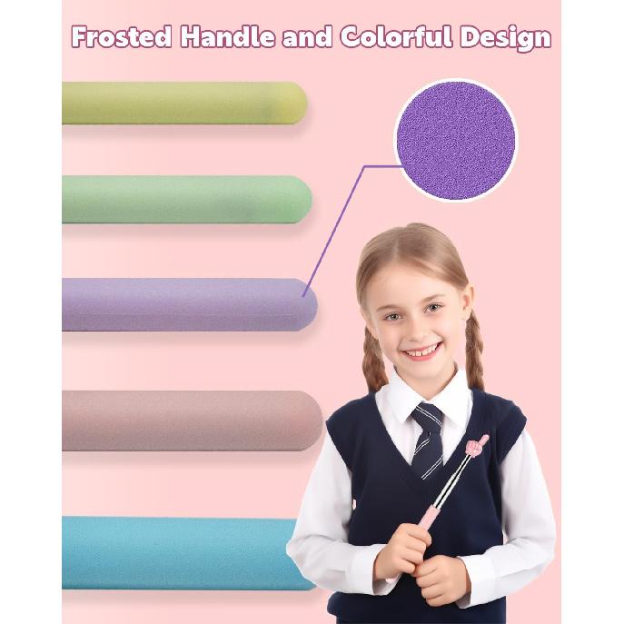 Retractable Teacher Pointer for Classroom Kids Reading, Dumero Extendable Finger Pointer Stick, School Collapsible Telescoping Long Hand Pointing