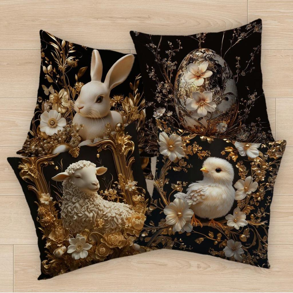 Nordische Osterhase Kissenhülle für Sofa und Bett