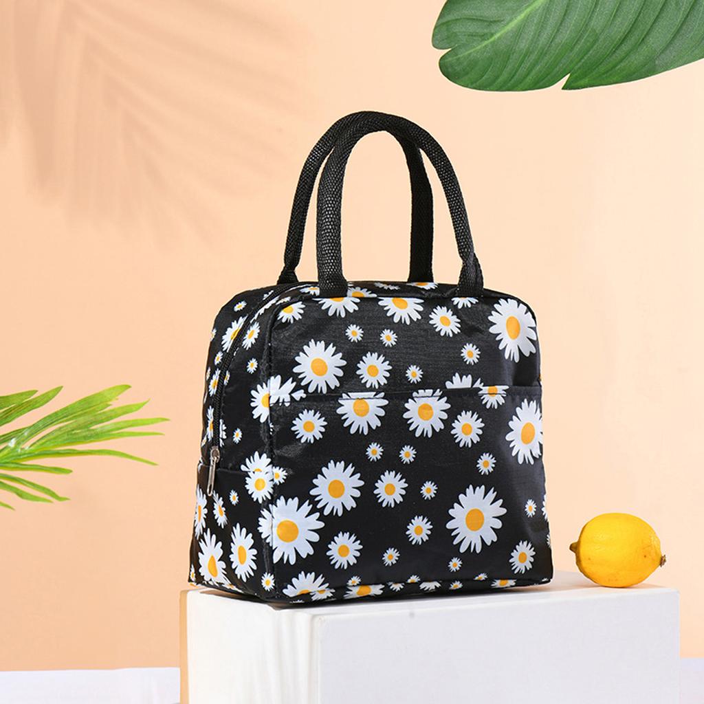 Version Fresh Daisy Printed Portable Lunch Box Bag Multifunctional Insulation Pouch Outdoor Cold Insulation Ice Pack Fashionabl