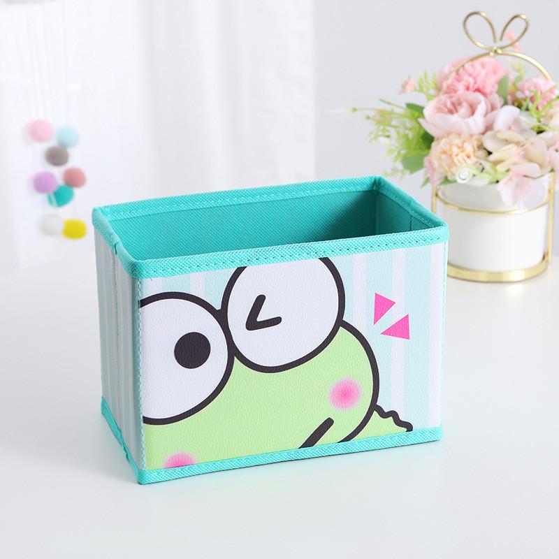 Hello Kitty Kuromi Cinnamoroll Melody Pattern Foldable Desktop Storage Box For Home Office Desk Clutter Management