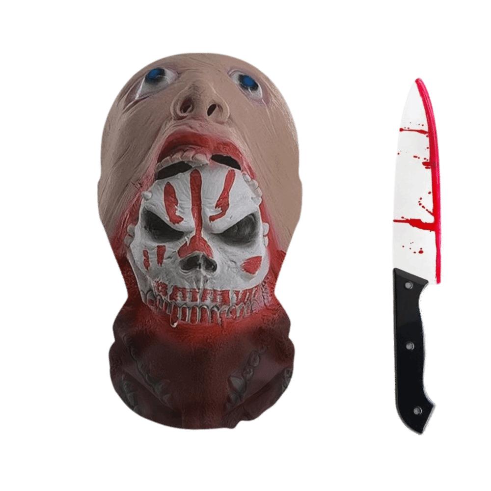 Scary Design Cosplay Mask Stretch Mesh Horror Mask Ghost Face Full Face Mask Performance Show