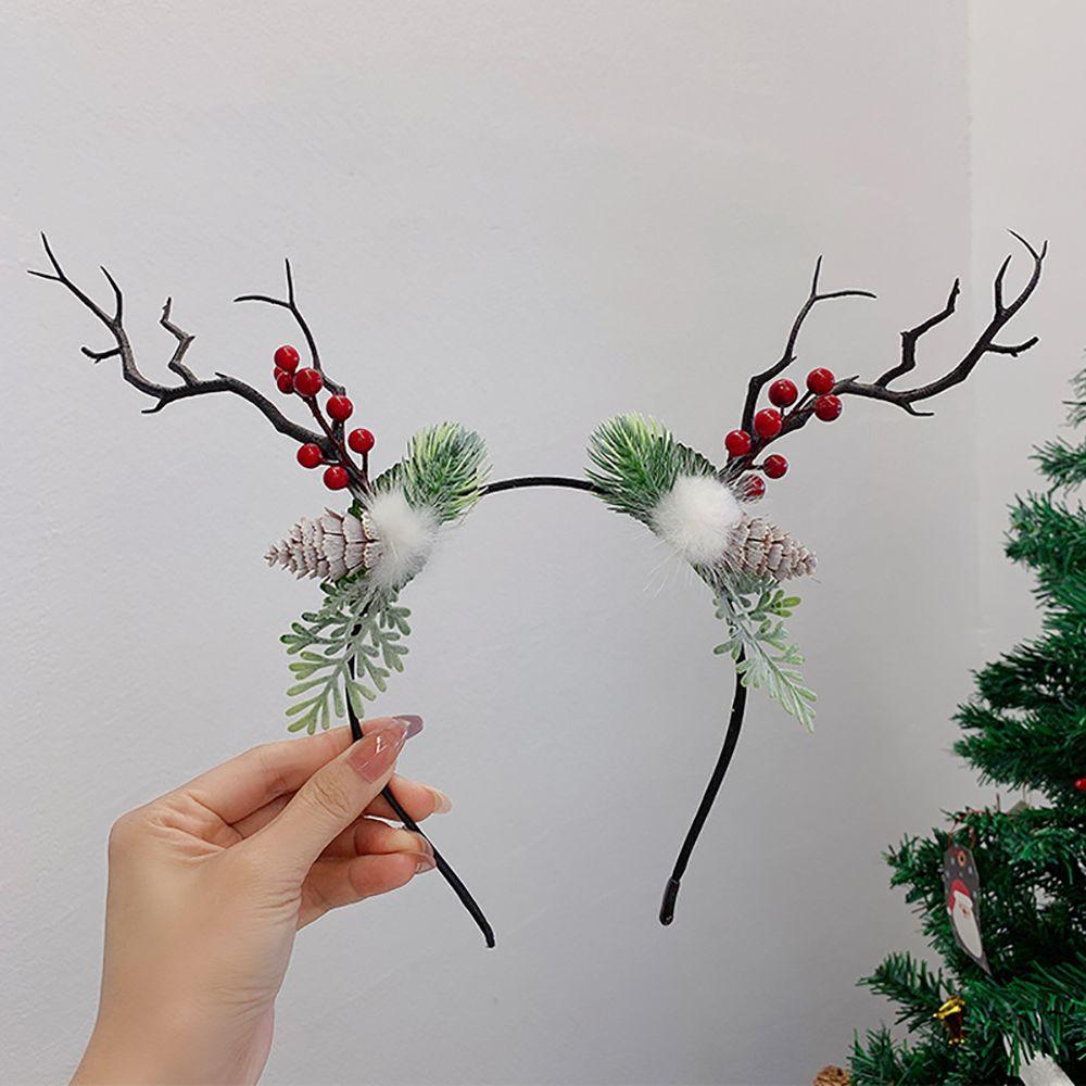 Branch Deer Horns Flower Hair Accessories Antlers Headband Korean Style Head Hoop Women Hair Band