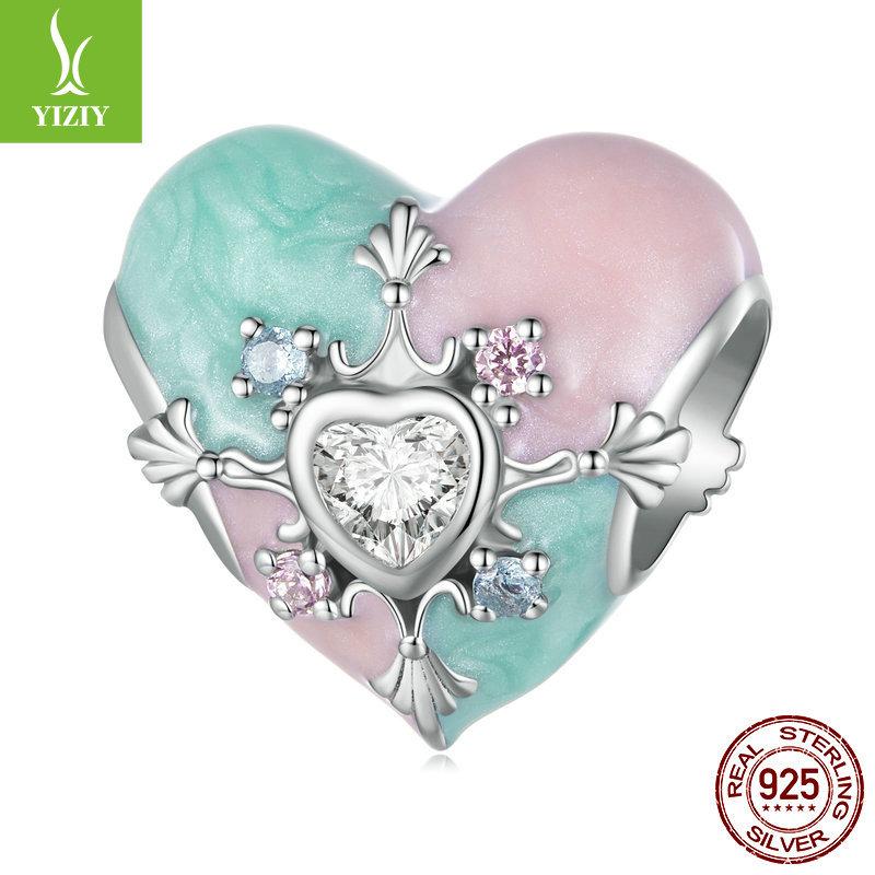 Easter Egg Diy Bracelet Beads, Love Rabbit S925 Silver Silicone Positioning Beads