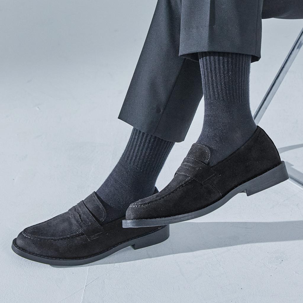 [PASCOROZEN] JC2304 Carlton Suede Penny Loafer Black, JC2304, 7000031807, Popular Korean Shoes