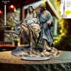 2D Flat Acrylic Christmas "Nativity Scene" Desktop Decoration, Saint Joseph, Mary, and Donkey, Suitable for wall decoration, porch, room, villa, accen