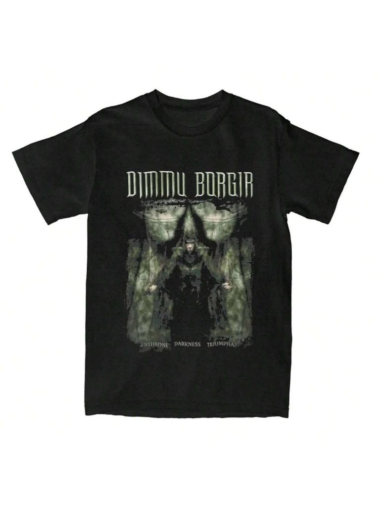 Dimmu Borgir Band T-Shirt unisex Wounisex 100% Cotton Plus Size O-Neck Oversized Casual Streetwear Vintage Harajuku Unisex Tees