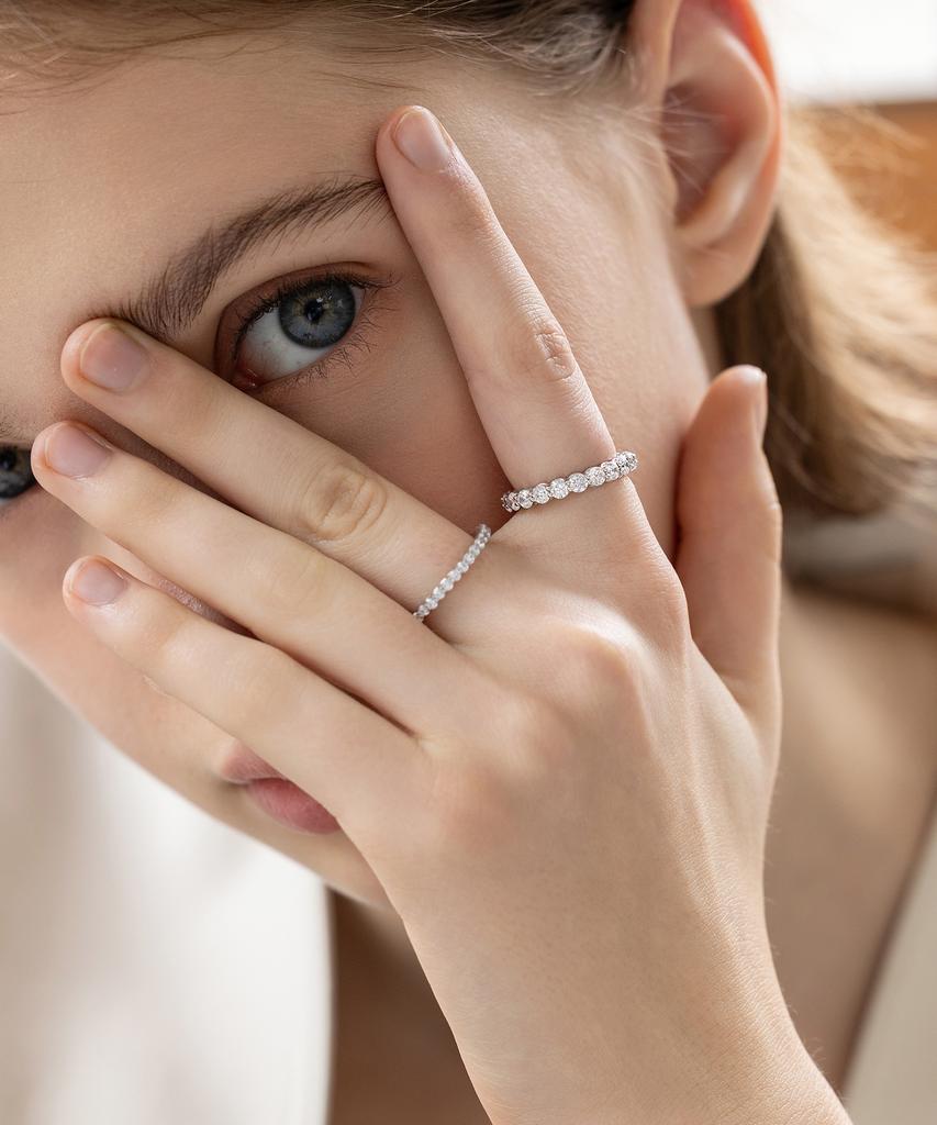 Tatiana (Silver 925) 3Mm Eternity Ring Cr1882