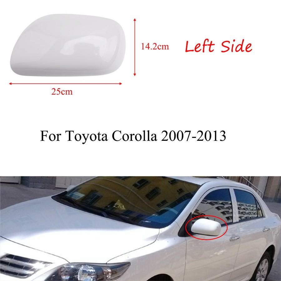 1x Car Left Driver Side Door Wing Mirror Cover Caps For Toyota Corolla 2007-2013