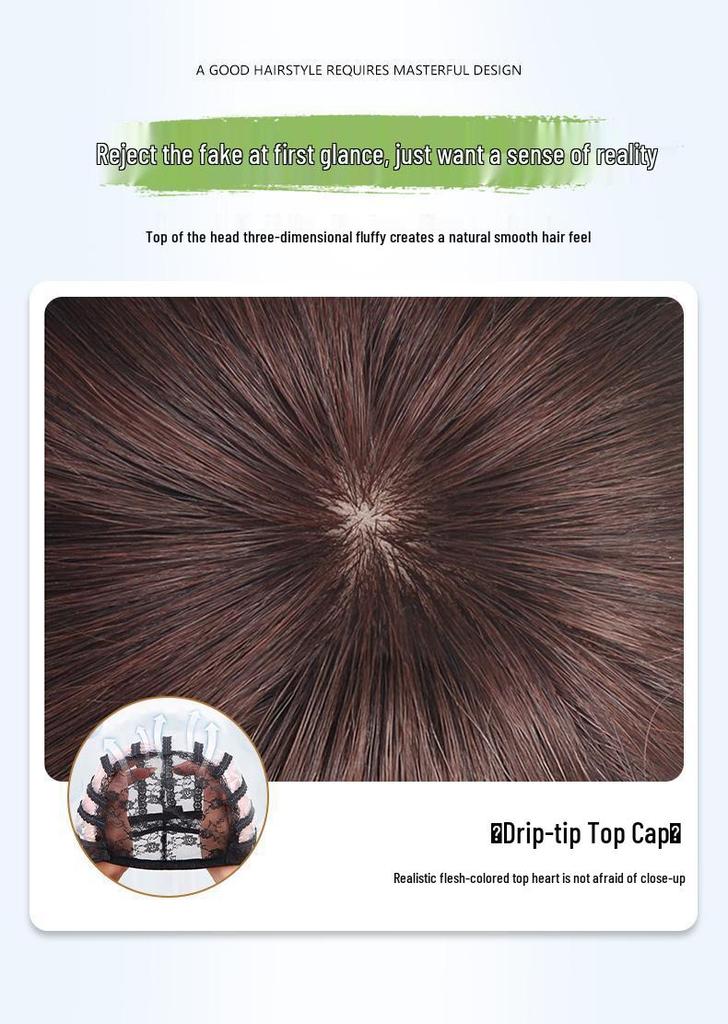 Sister Xia Short Curly Wig for Middle-Aged Women - Lightweight, Breathable, Natural Summer Style