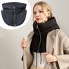 Ultralight Down Hooded Hats Drawstring Removable Neck Cover Scarf Balaclava Hat Zippper Coat Short Tank Top Women's