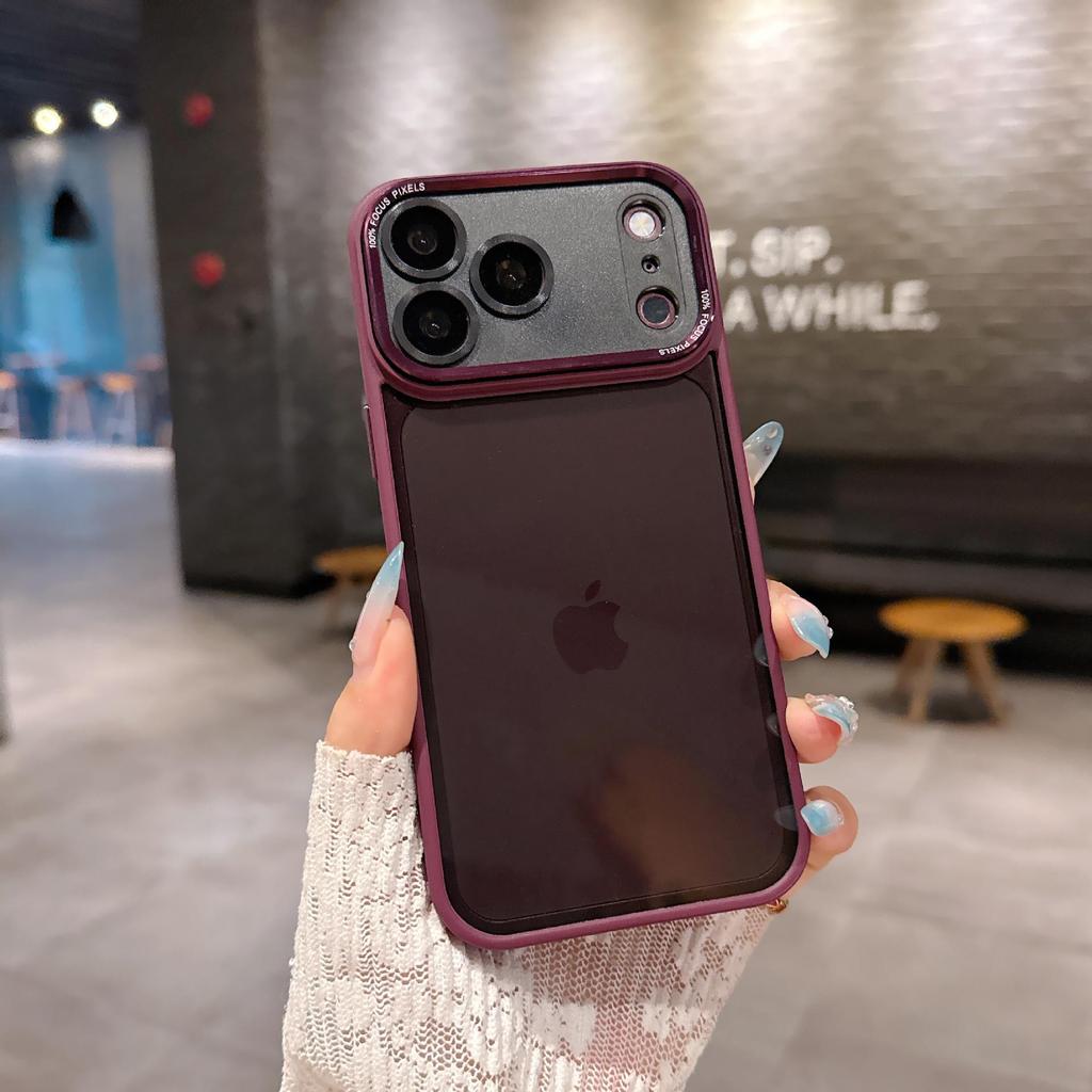 Hochtransparente Metall-Objektivabdeckung für iPhone 14/15/16 Pro/Promax - Sturzsichere Hartschalenabdeckung