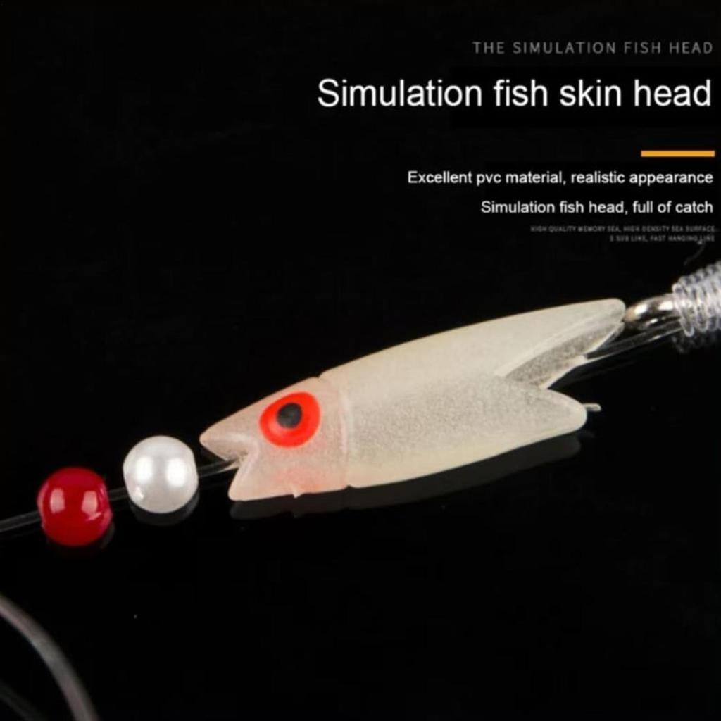 Fish Lures For Bass 5X Luminous Lures For Bass Fish Angling Gear Swimbait Feathers Realistic Tackle For Beginners Professionals