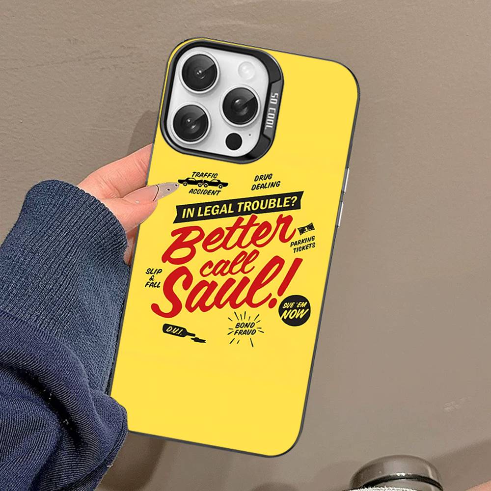 B-Better Call Saul Phone Case For IPhone 17 16 15 14 11 12 13 Pro Max Plus Pro Colored Silver Cover
