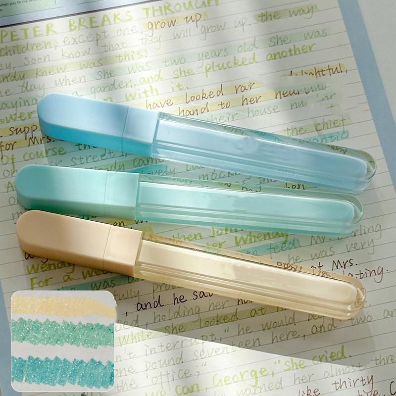 3pcs/Set Star Glitter Highlighters for Student Shiny Scrapbook Marker Pens DIY Decor Journal Highlight Markers Pen Stationery