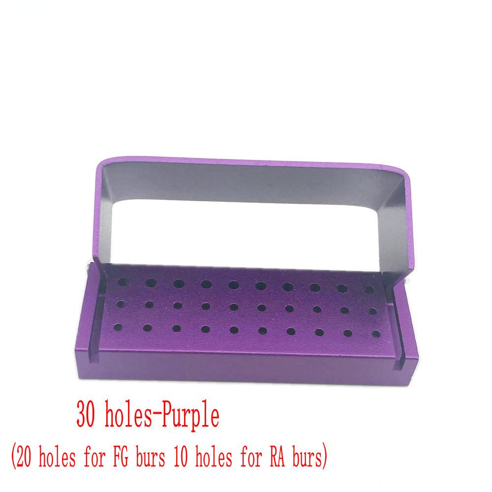 15/30 holes Dental Diamond Burs Holder Block Disinfection Box Autoclave ALUMINIUM Bur Holder Dentist Tools