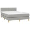 Maison Exclusive - Sommier à lattes de lit avec matelas Gris clair 140x190cm Tissu