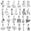Copper Animal World Pendant Christ The Virgin Charm Colosseum Beads Fits Original Brand Bracelet Diy Making Gifts