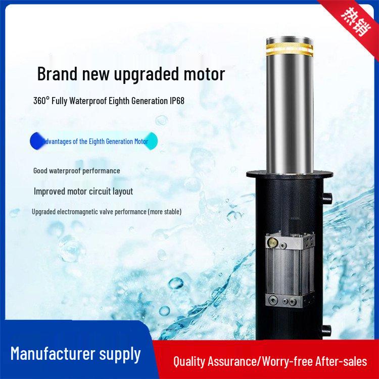 Automatic Stainless Steel Electric Lifting Bollard with Remote Control for Schools and Residential Areas - Anti-Riot, Anti-Collision