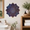 Autocollant Fleur de Lotus 2/4 Feuilles Sticker Mural Floral, Autocollant à Décoller et Coller, Autocollant Boho PVC Amovible pour Salon Chambre Bureau Décoration Intérieure